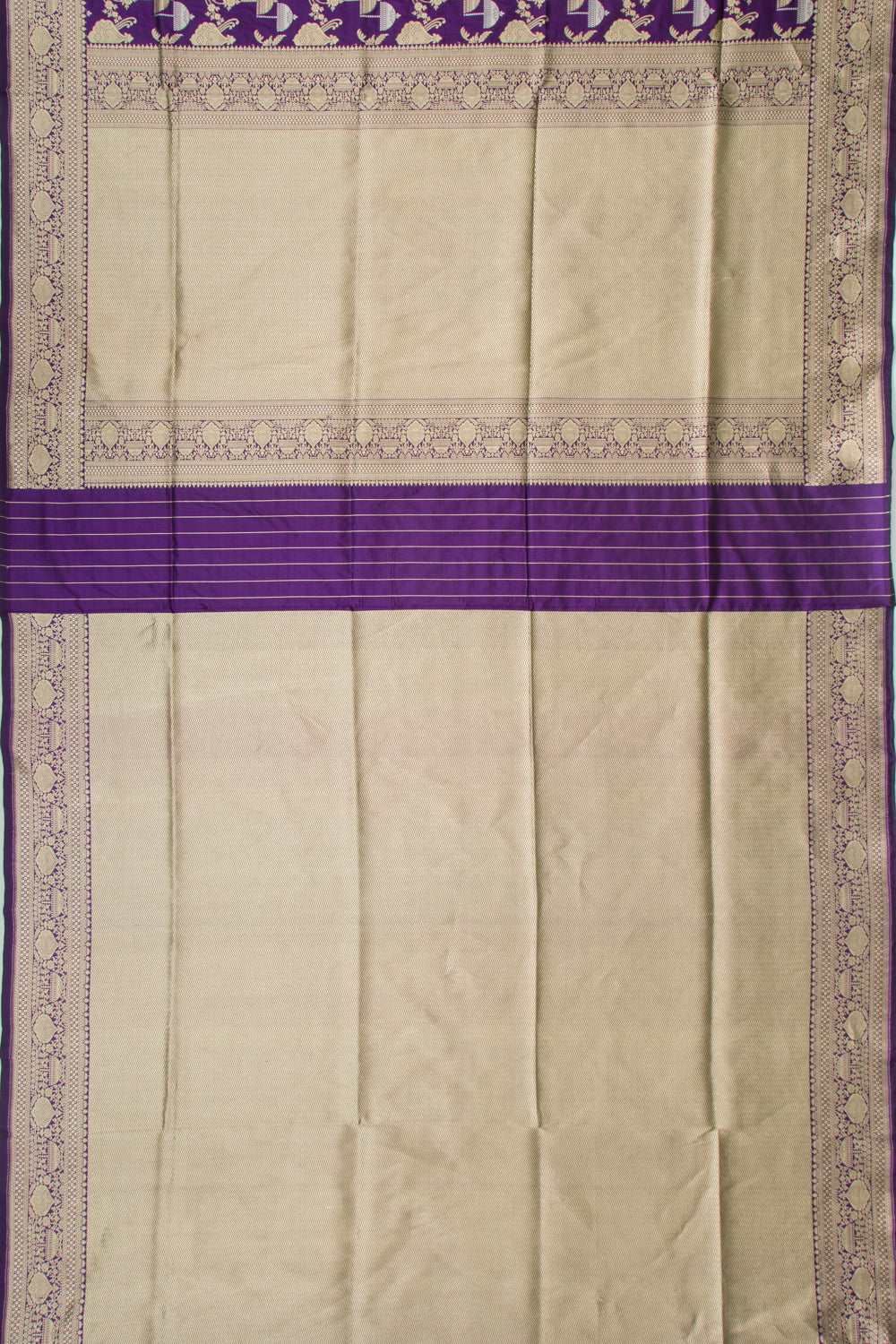 Banarasi Silk Brocade Violet Saree