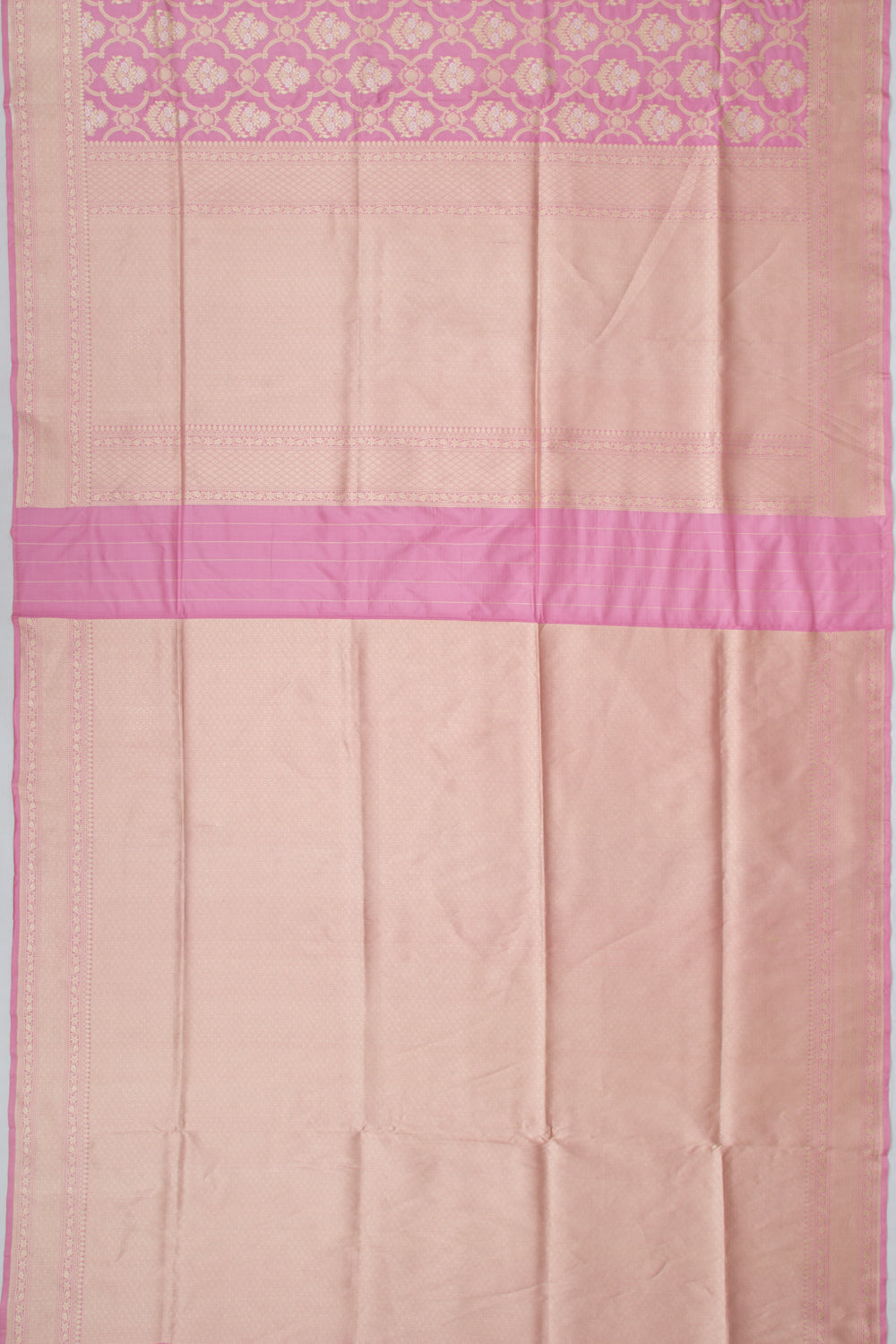 Banarasi Silk Brocade Baby Pink Saree