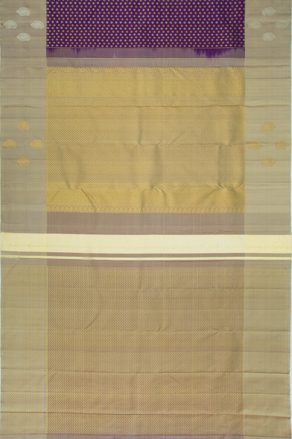 Kanchipuram Silk Brocade Purple Saree