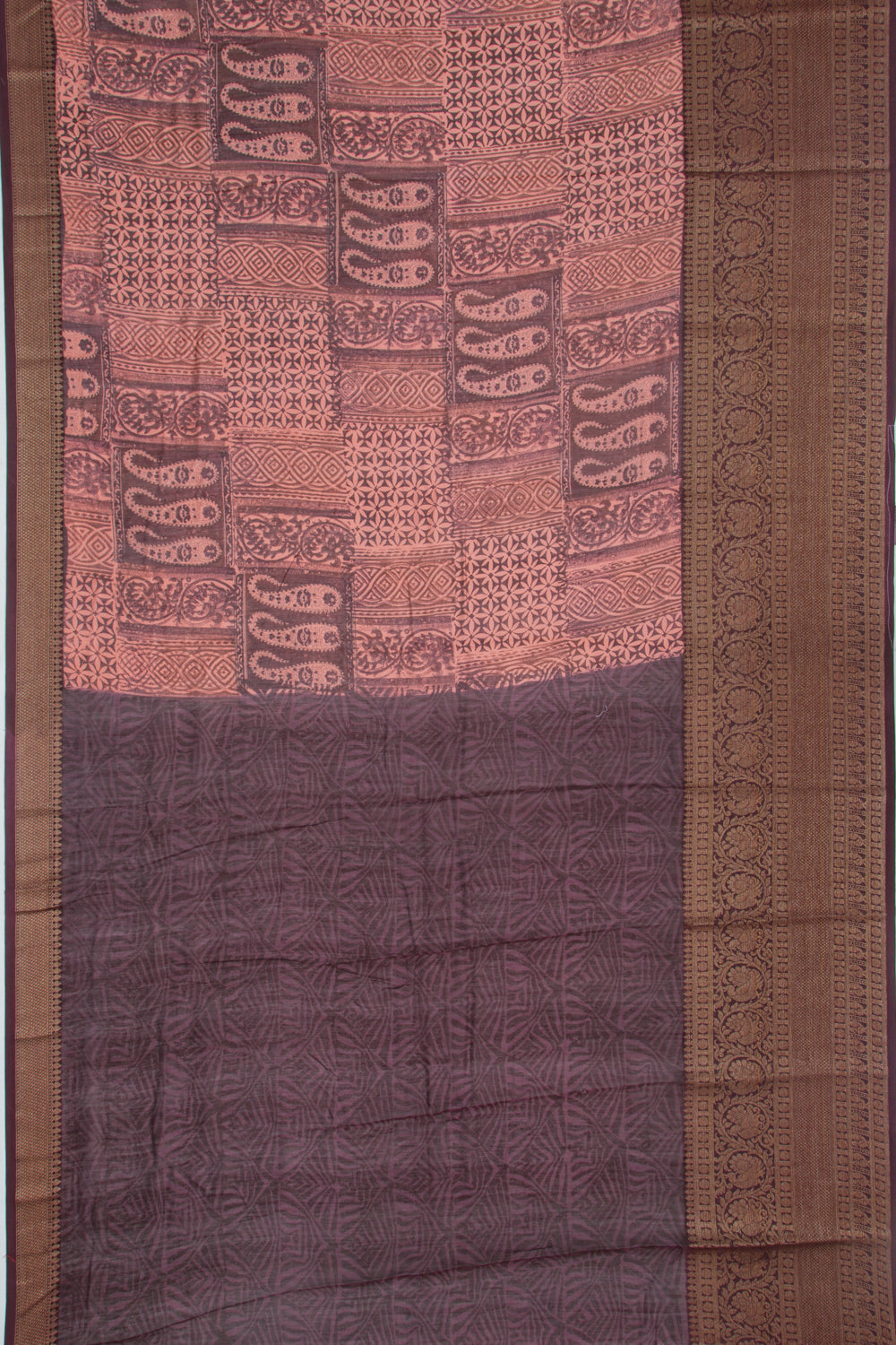 Chanderi Cotton Printed Pink Saree
