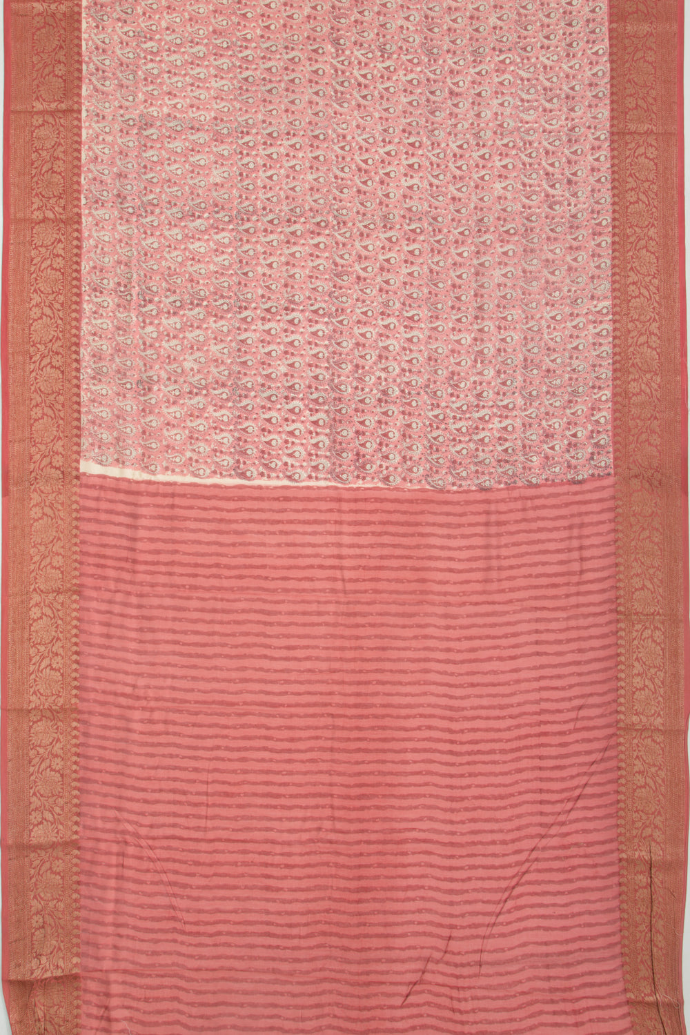 Chanderi Silk Printed Pink Saree