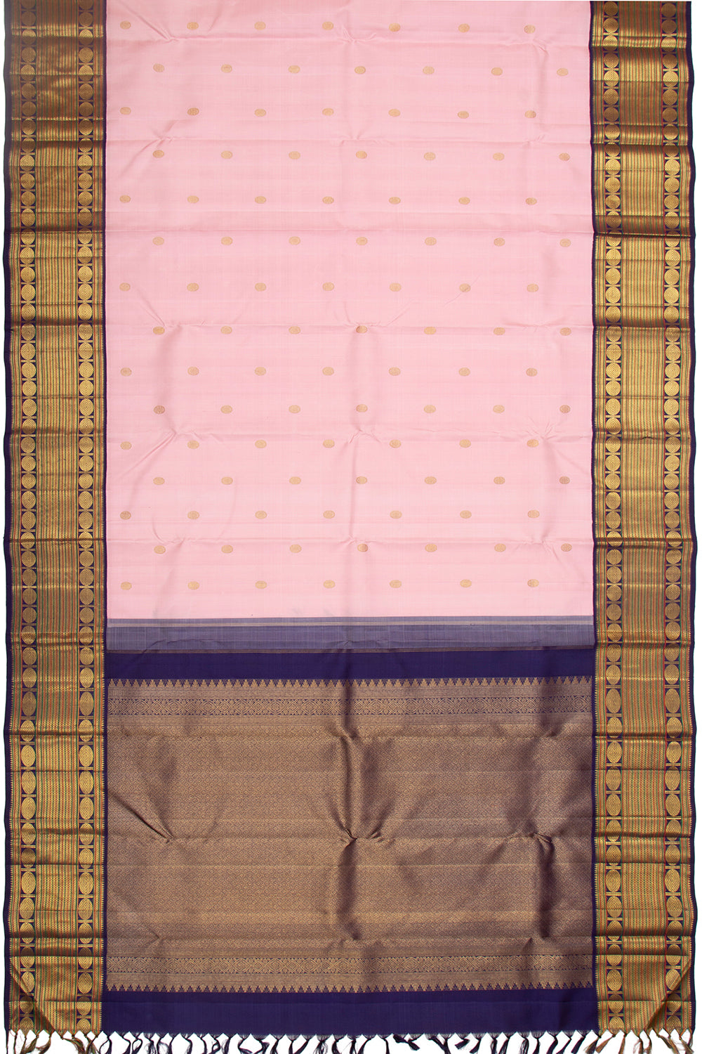Kanchipuram Silk Butta Baby Pink Saree