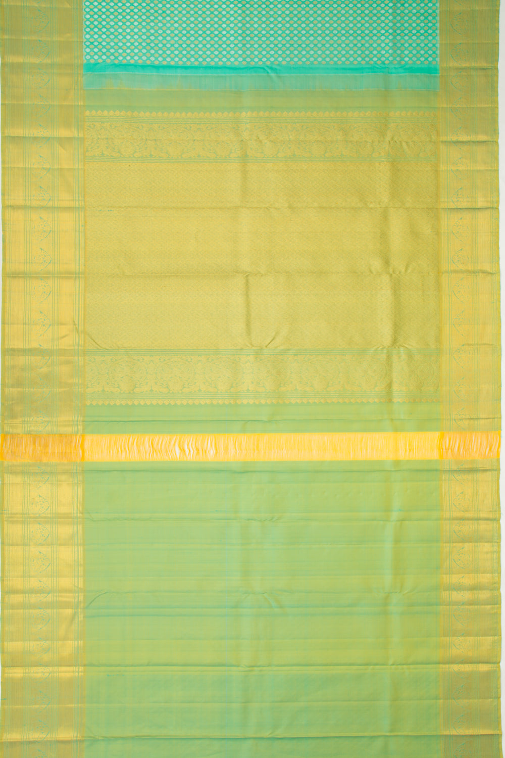 Kanchipuram Silk Brocade Sea Green Saree