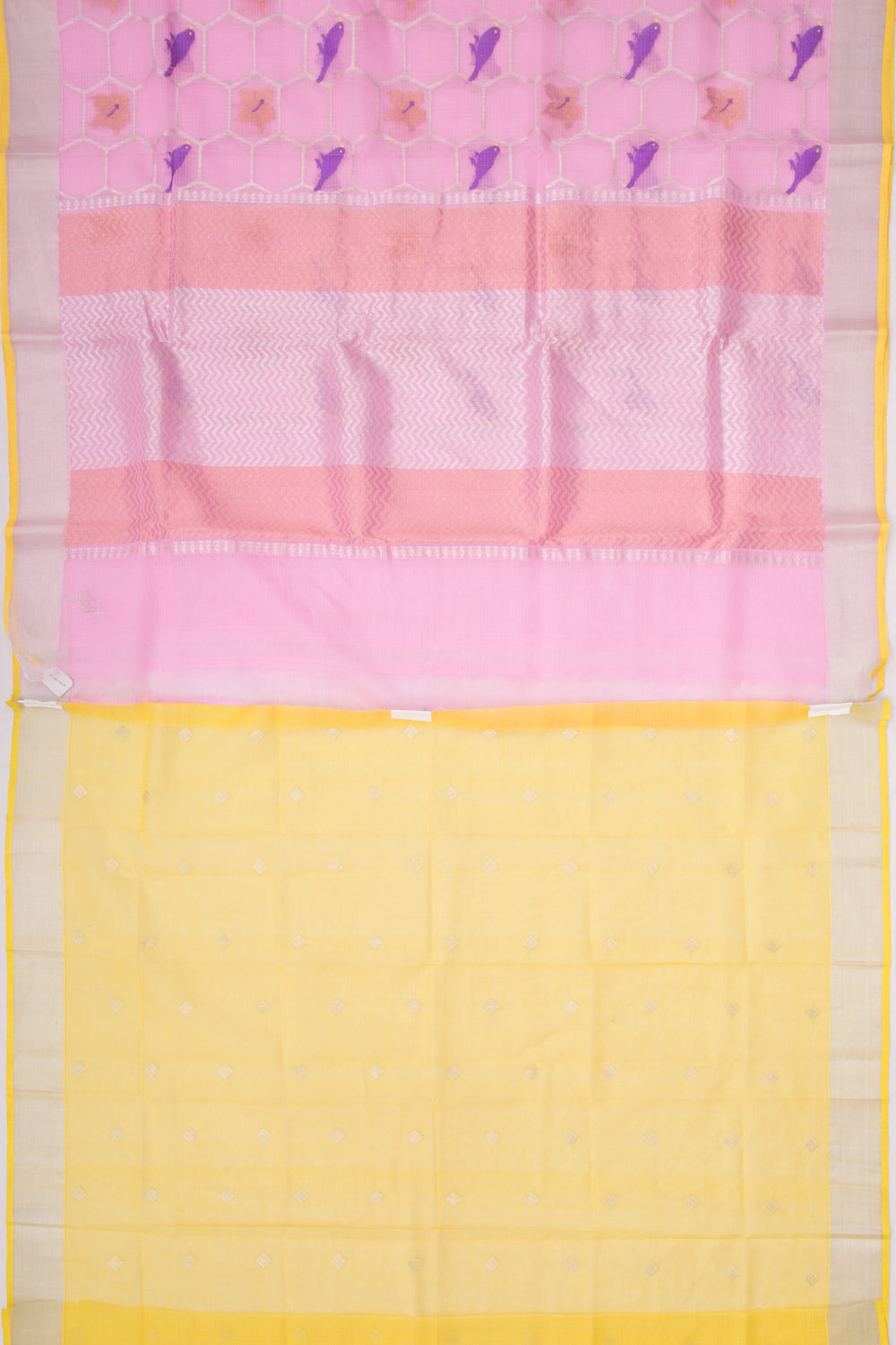 Kota Silk Brocade Pink Saree