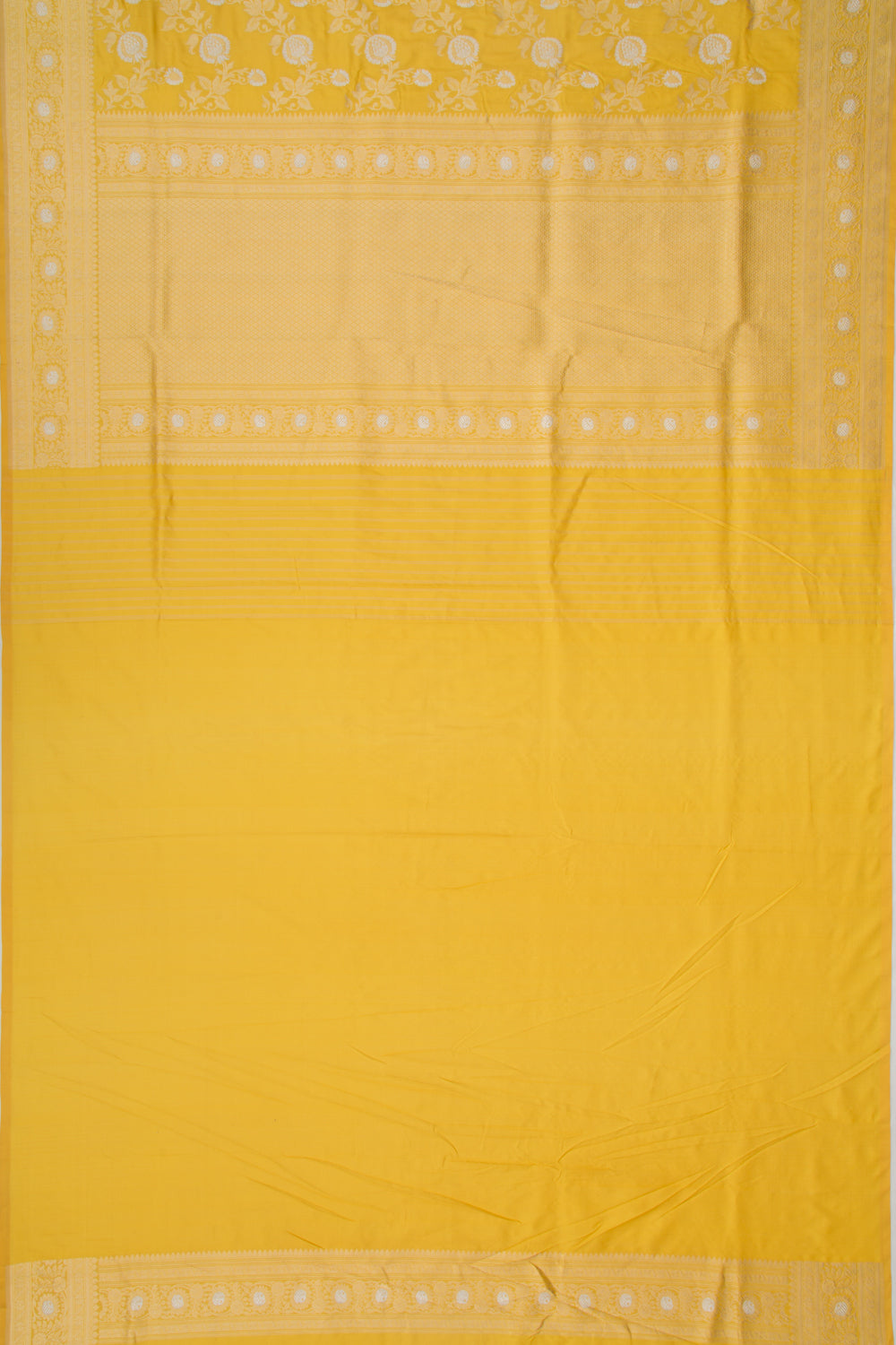 Banarasi Silk Jaal Yellow Saree