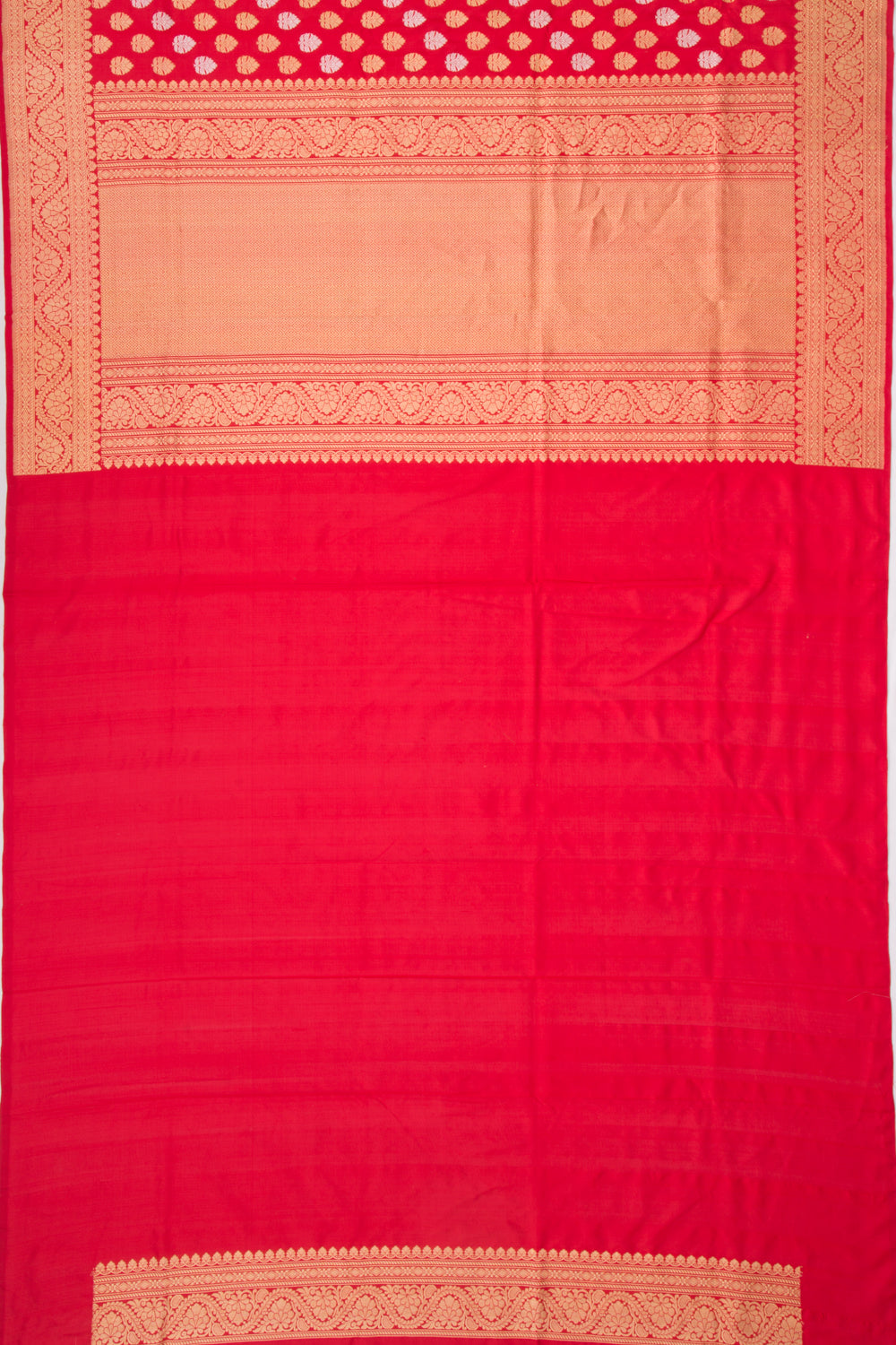 Banarasi Silk Kadwa Butta Red Saree