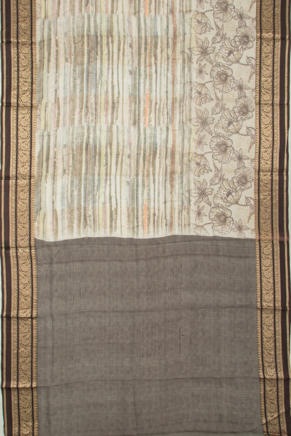 Kota Soft Silk Floral Printed Multicolour Saree