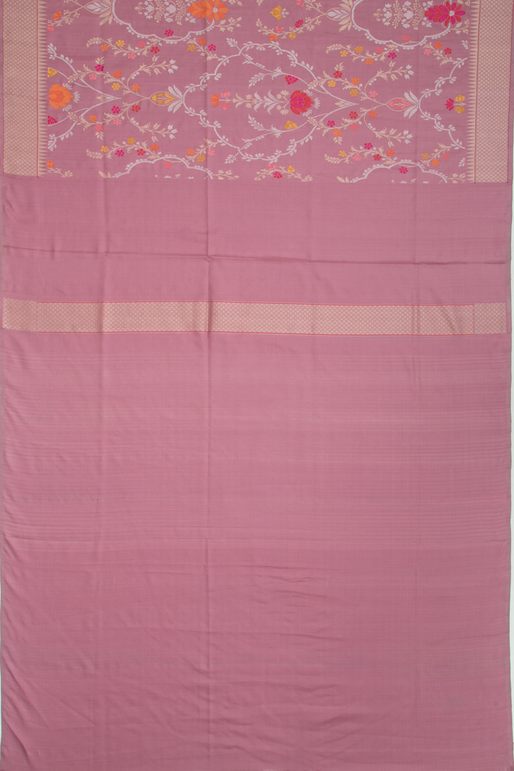 Banarasi Silk Jamdani Pastel Pink Saree