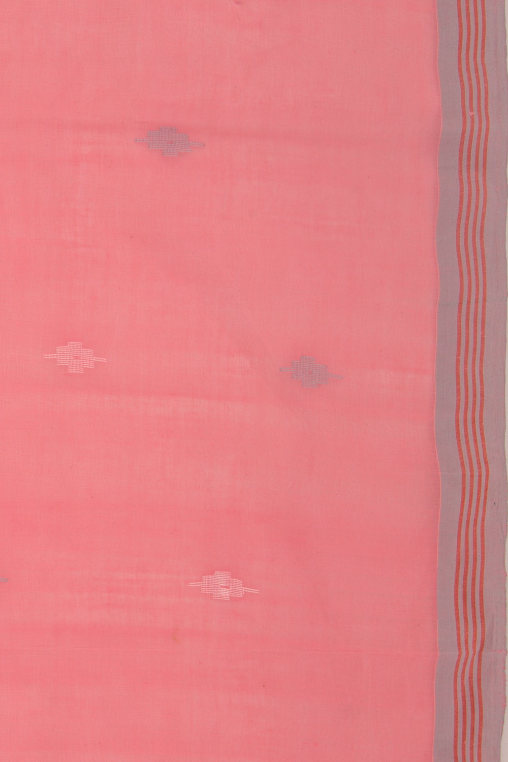 Handspun Cotton Butta Baby Pink Saree