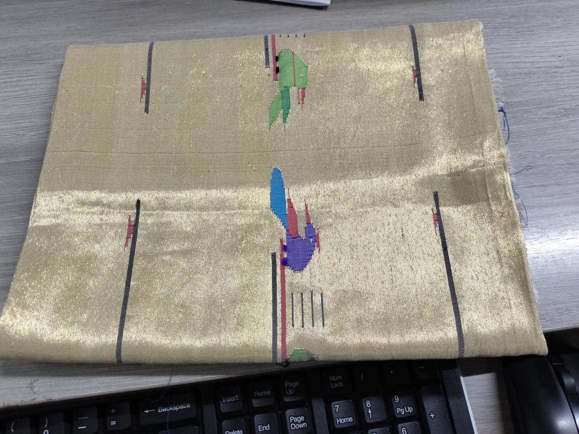 Paithani Silk Tissue Gold Blouse