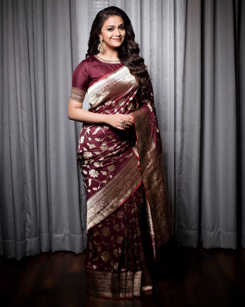 kankatala keerthy suresh saree