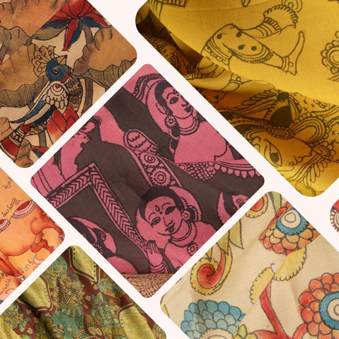 Know Everything Kalamkari Sarees and its Divine Motifs