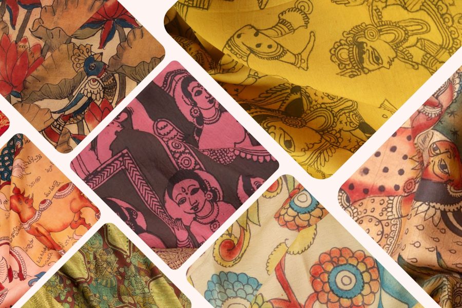 Know Everything Kalamkari Sarees and its Divine Motifs