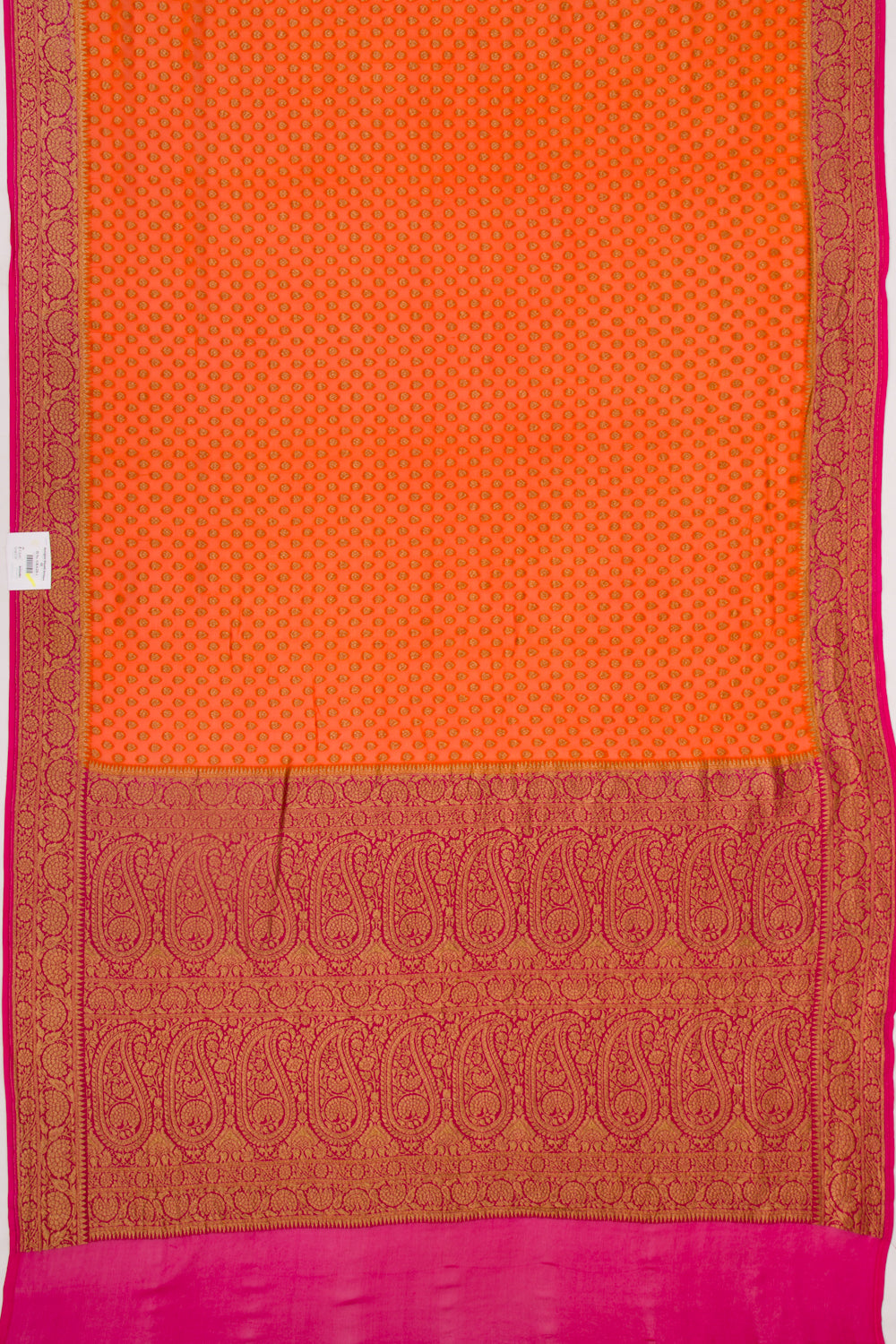 Banarasi Georgette Brocade Orange Saree