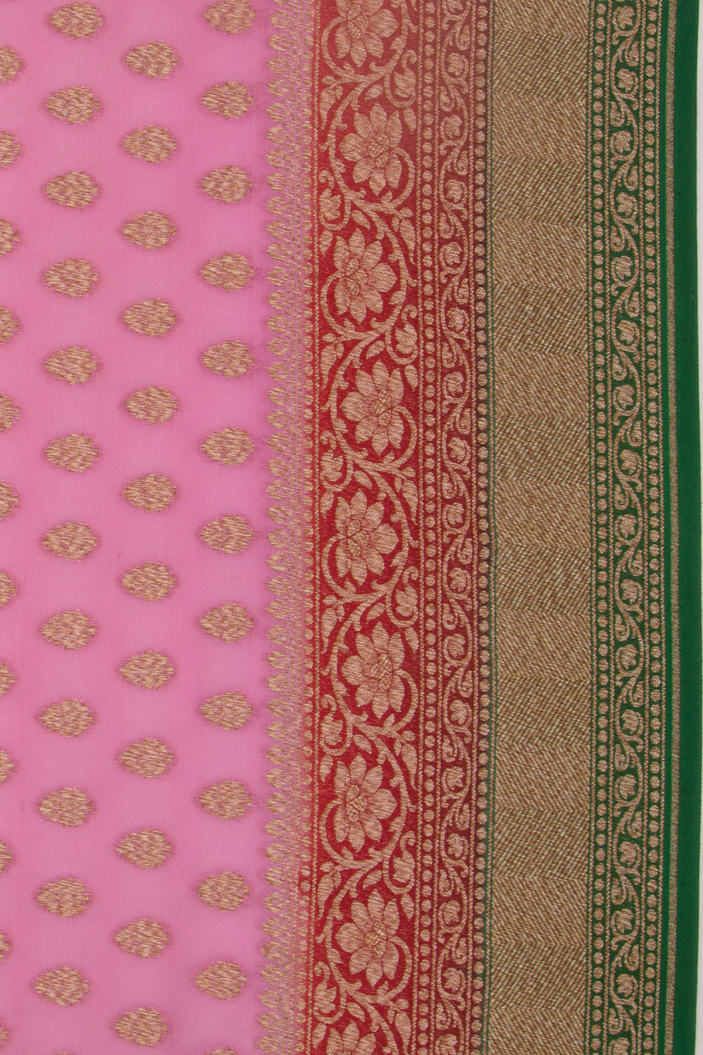 Banarasi Georgette Brocade Baby Pink Saree