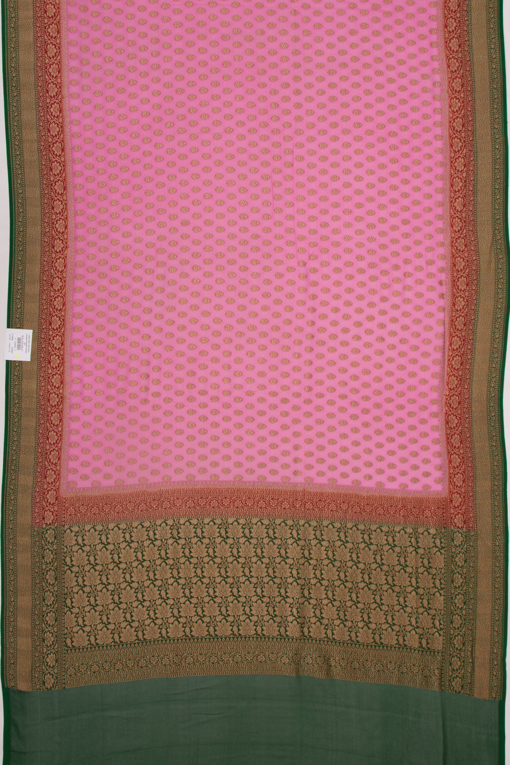 Banarasi Georgette Brocade Baby Pink Saree