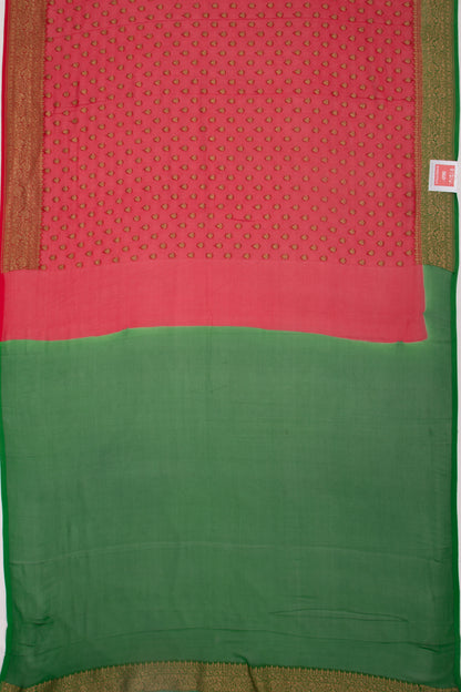 Banarasi Georgette Butta Red Saree