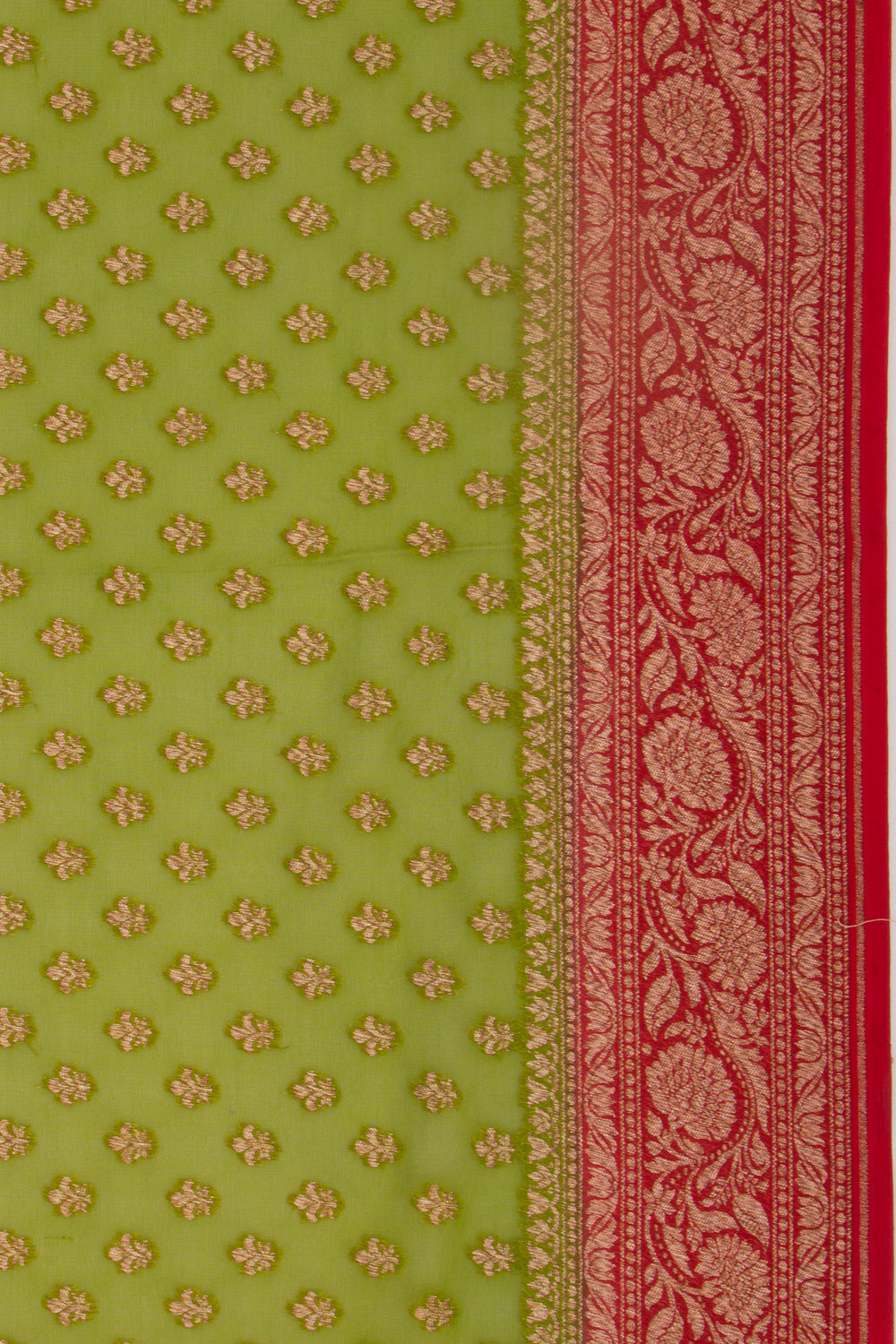 Banarasi Georgette Brocade Green Saree