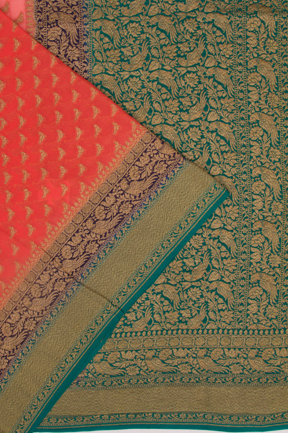 Banarasi Georgette Brocade Pink Saree