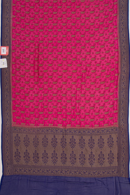 Banarasi Georgette Brocade Pink Saree