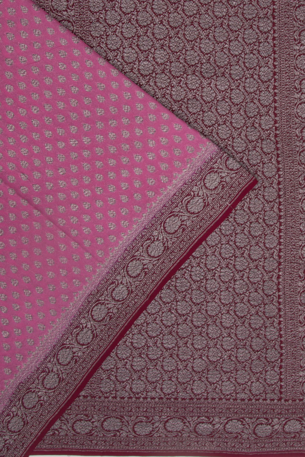 Banarasi Georgette Brocade Pink Saree