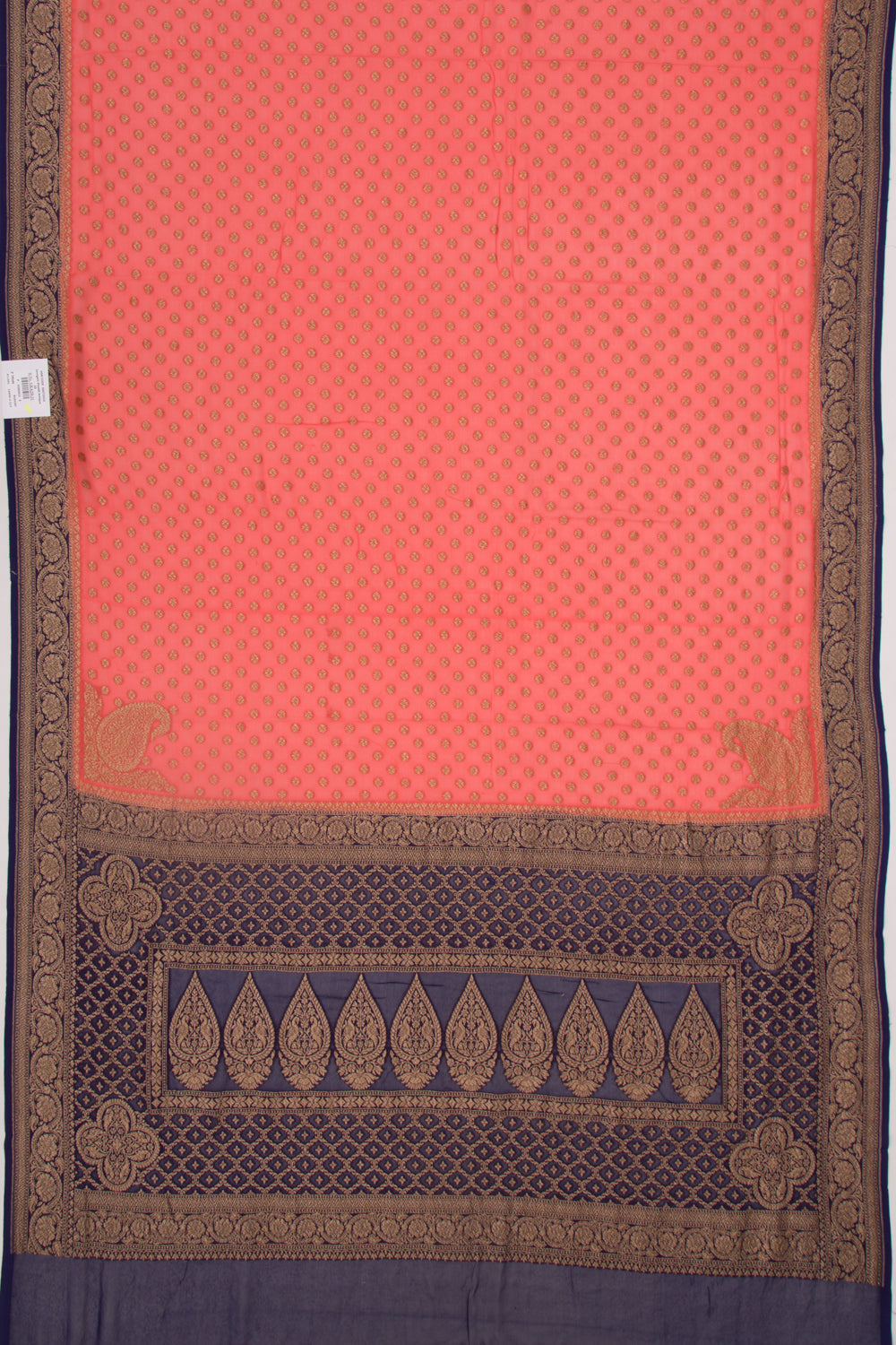 Banarasi Georgette Brocade Orange Saree