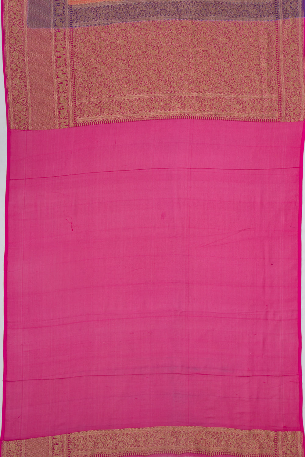 Banarasi Georgette Checks And Butta Peach Saree