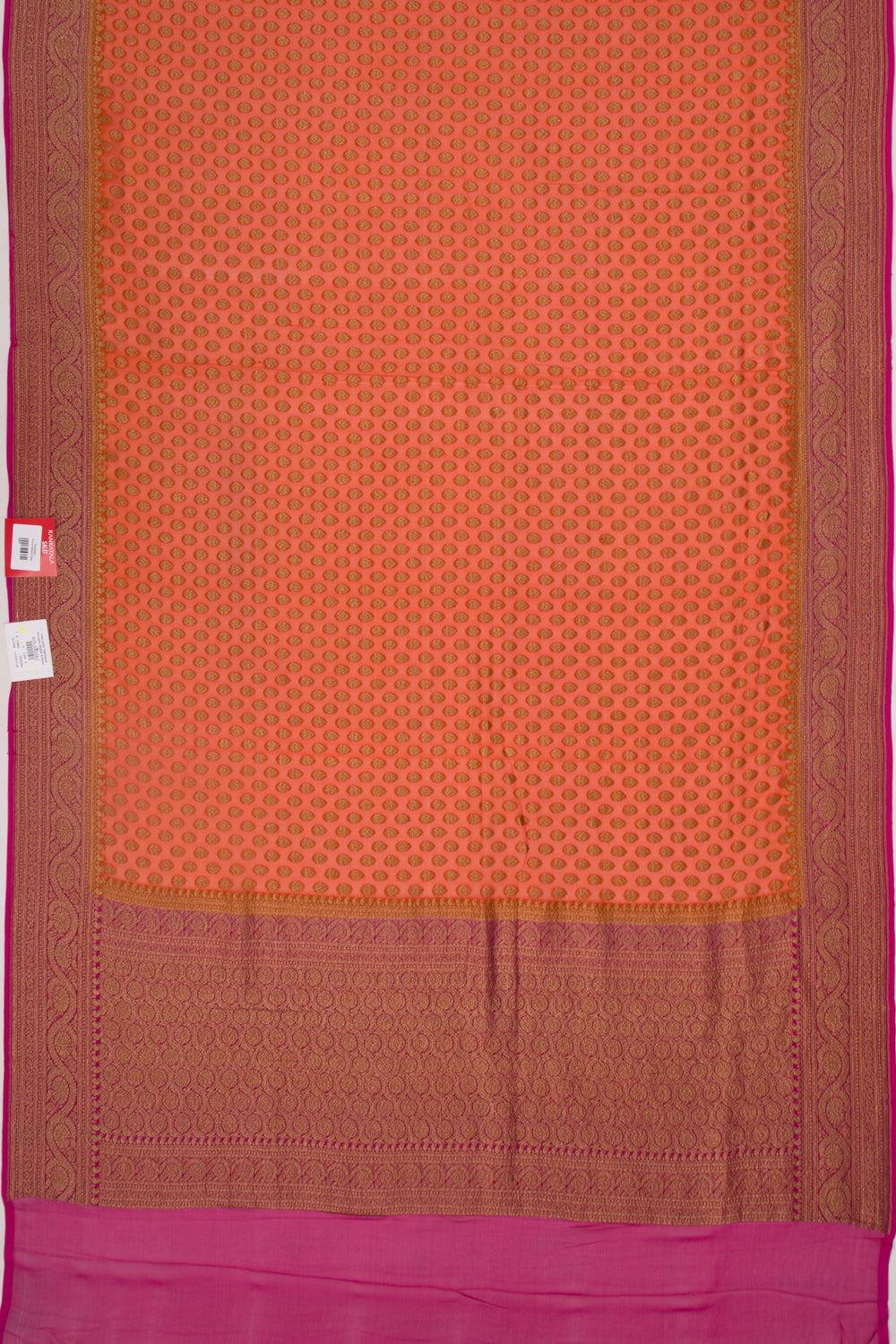 Banarasi Georgette Brocade Orange Saree