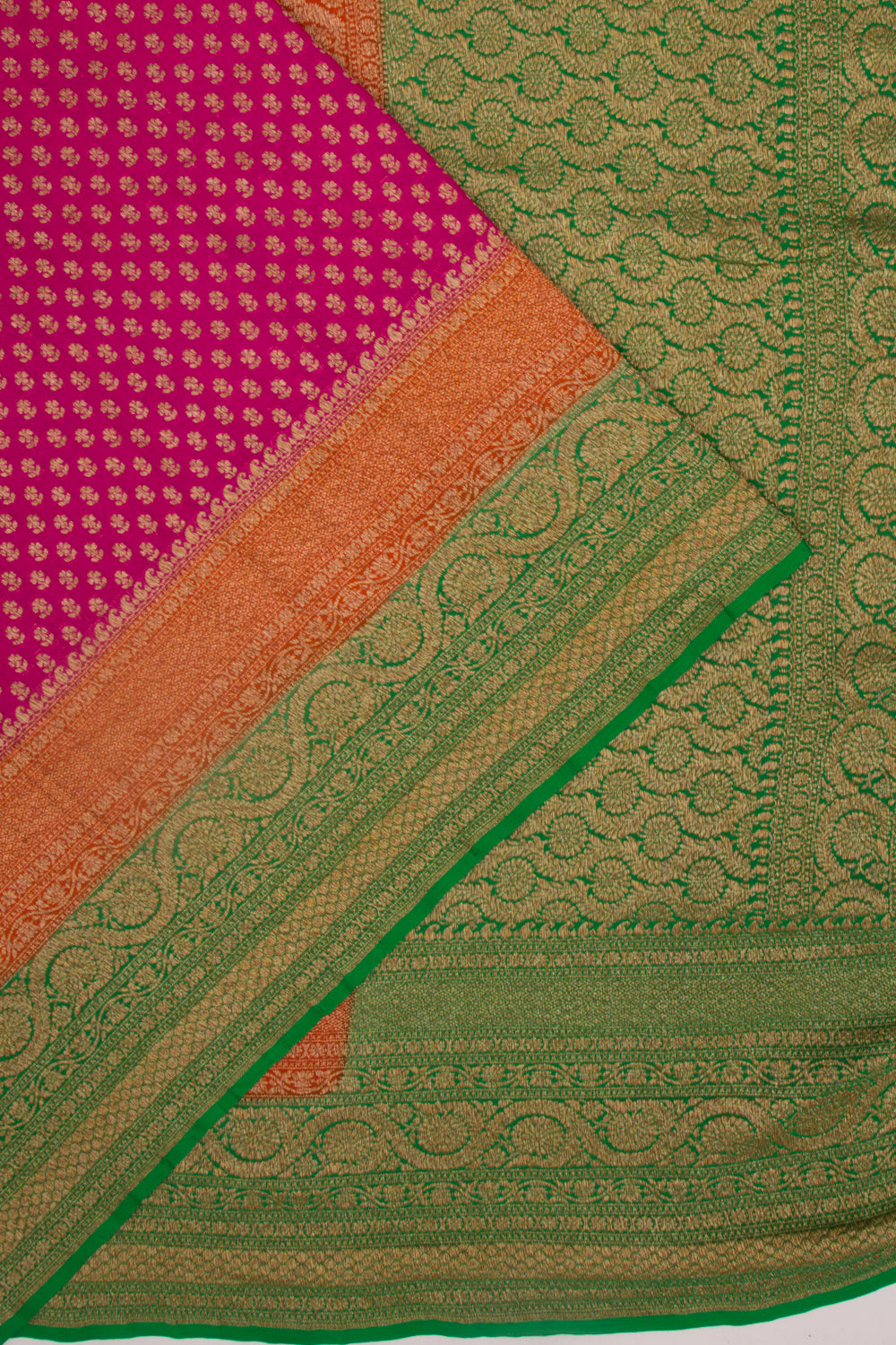 Banarasi Georgette Brocade Pink Saree