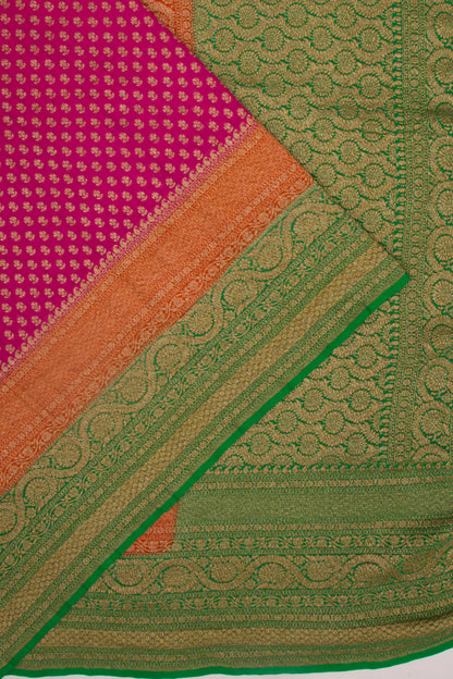 Banarasi Georgette Brocade Pink Saree