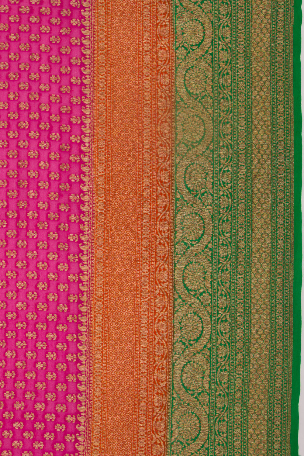 Banarasi Georgette Brocade Pink Saree