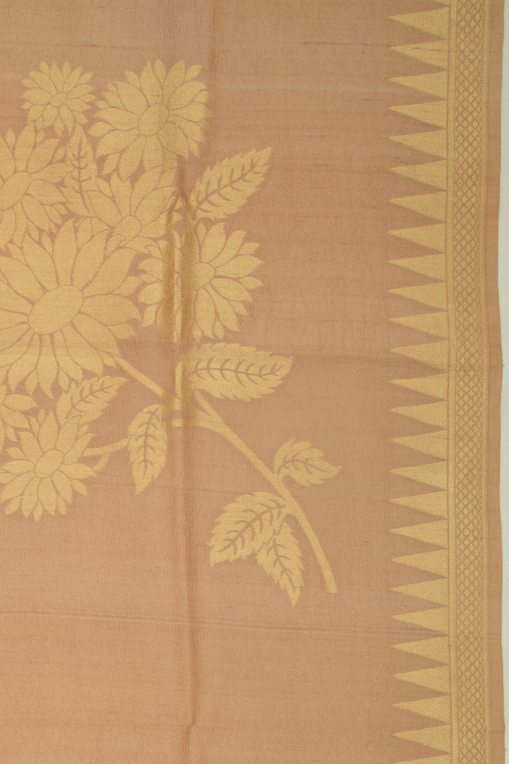 Banarasi Tussar Georgette Butta Brown Saree