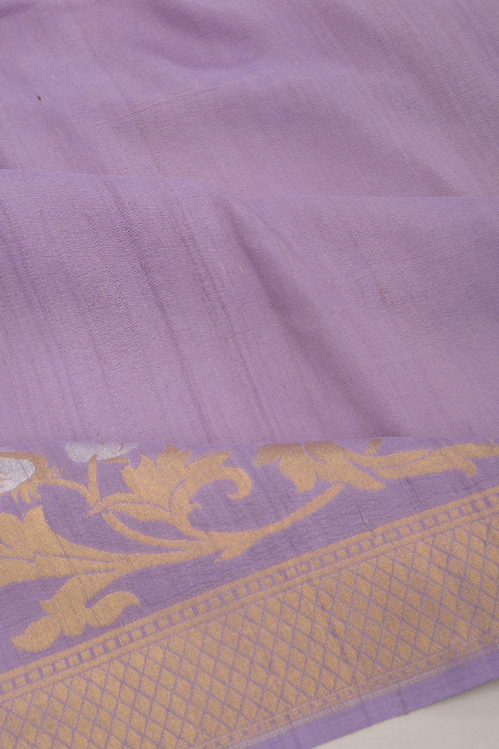 Banarasi Tussar Georgette Plain Lavender Saree