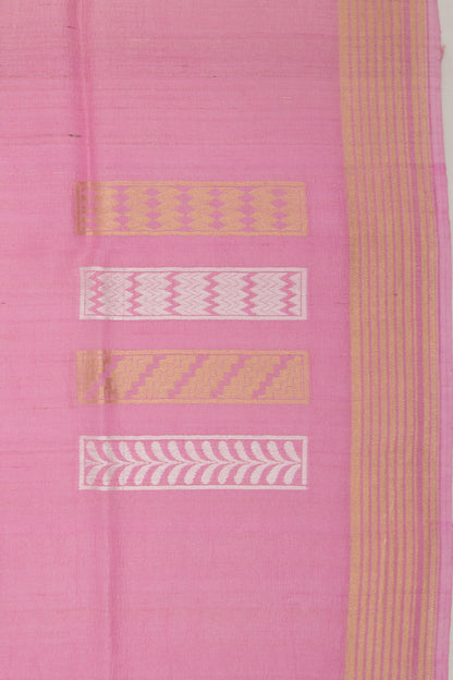 Banarasi Tussar Georgette Brocade Lavender Saree