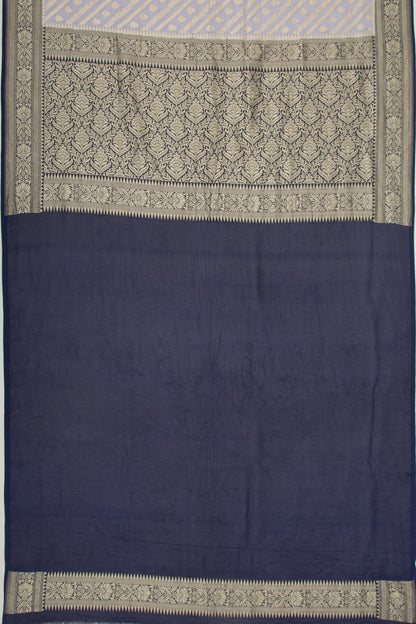 Banarasi Georgette Brocade Grey Saree