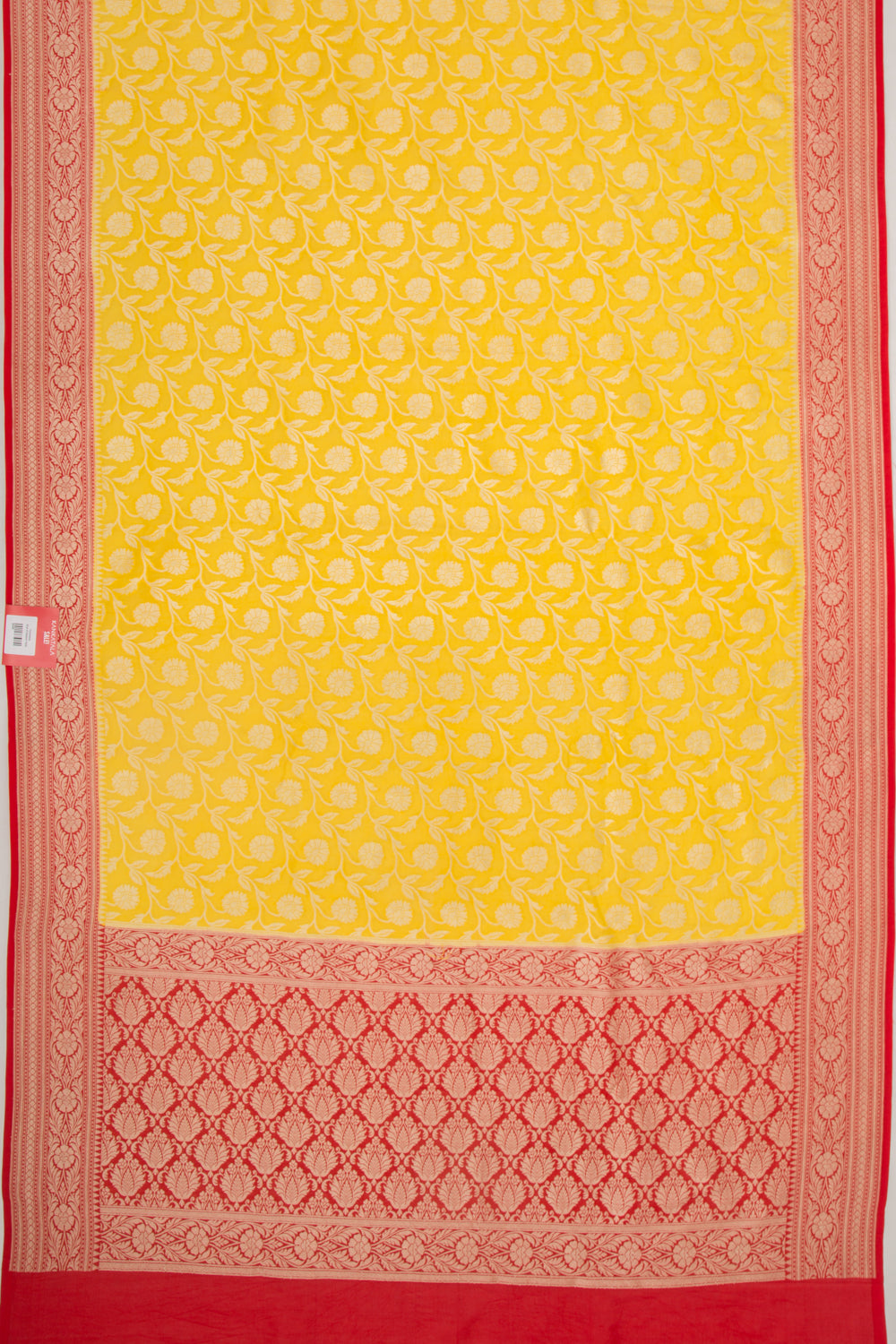 Banarasi Georgette Jaal Yellow Saree