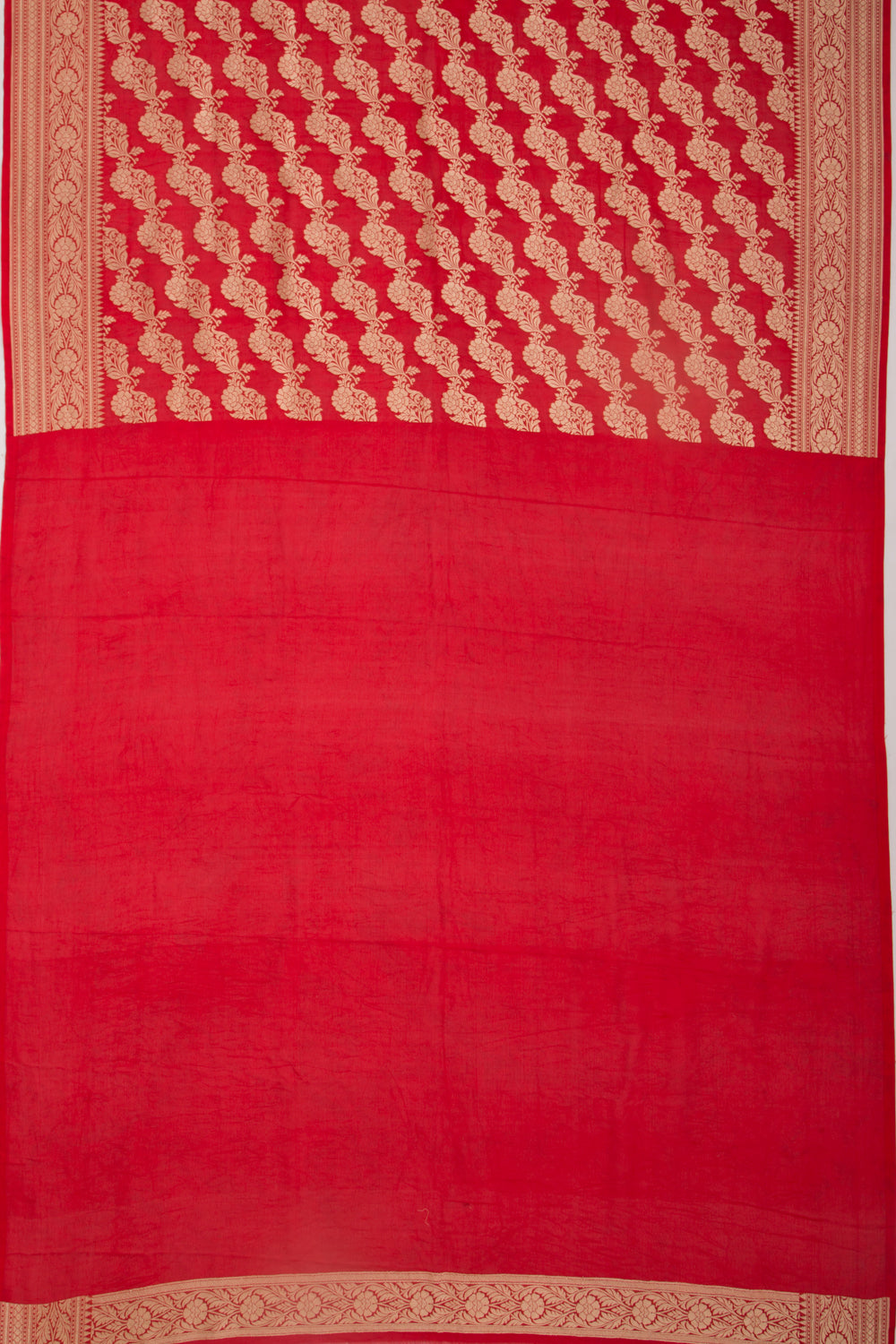 Banarasi Georgette Jaal Red Saree