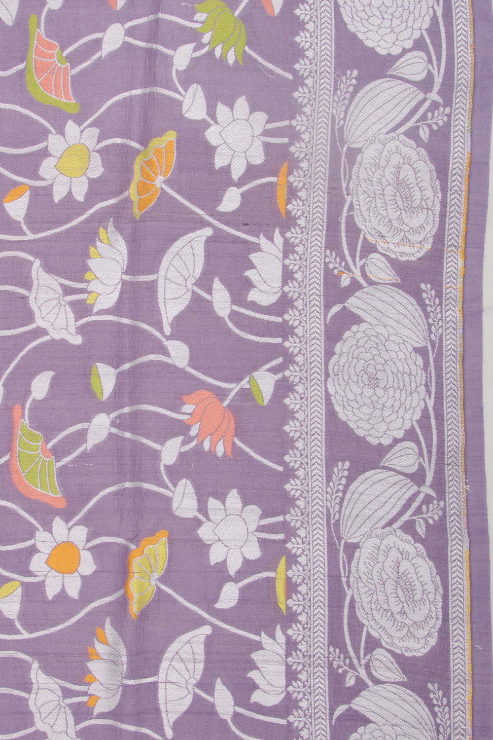 Banarasi Tussar Georgette Jaal Lavender Saree