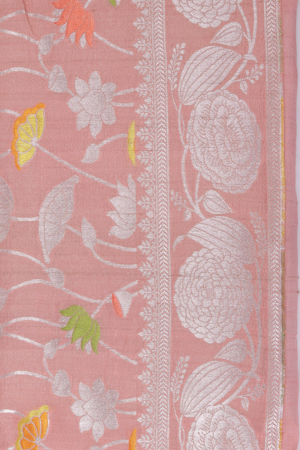 Banarasi Tussar Georgette Butta Peach Saree