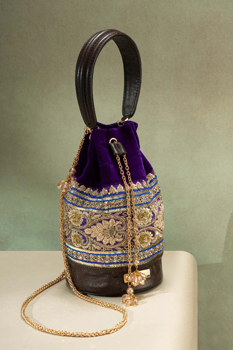 Zardosi Embroidery Potli Bag By Kankatala
