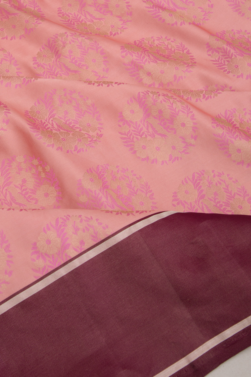Banarasi Silk Butta Pink Saree 112303041060