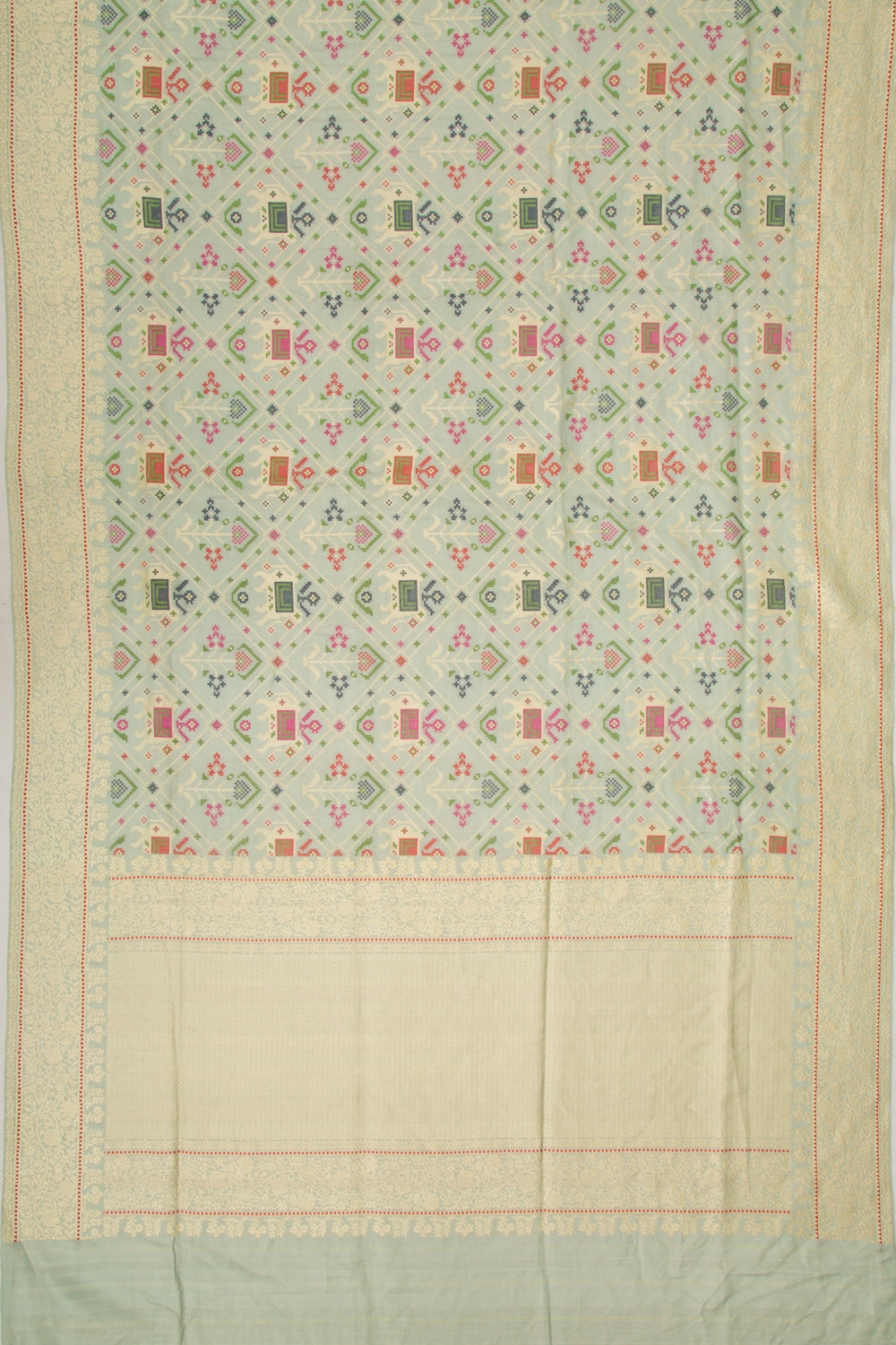 Banarasi Silk Jaal Pastel Green Saree