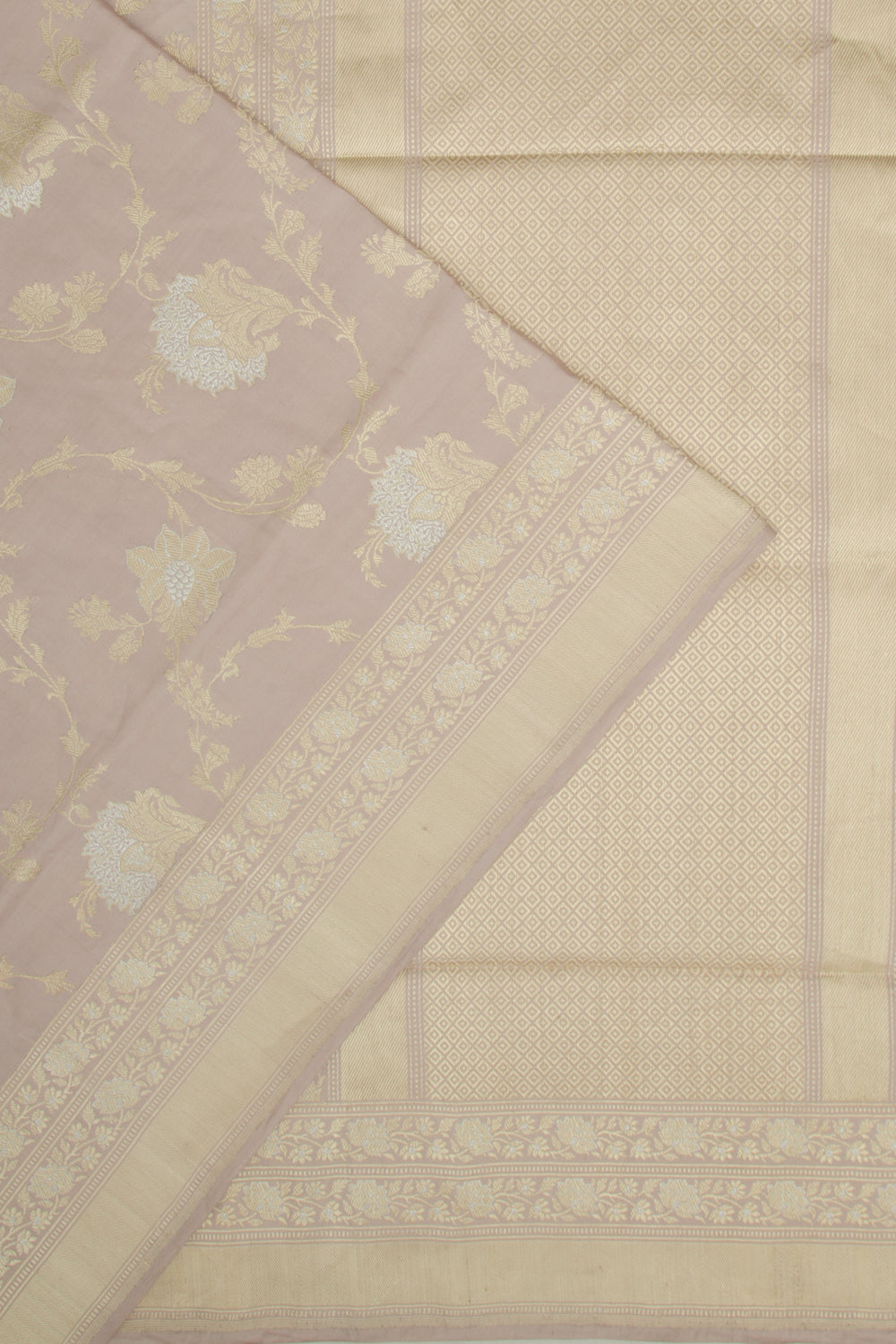 Banarasi Silk Kadwa Jaal Lilac Saree 112303051367