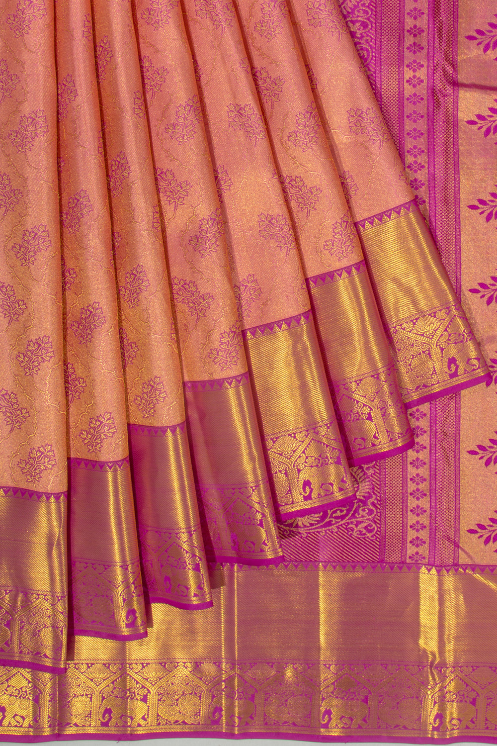 Taranga Kanchi Silk Tissue Brocade Pink Saree