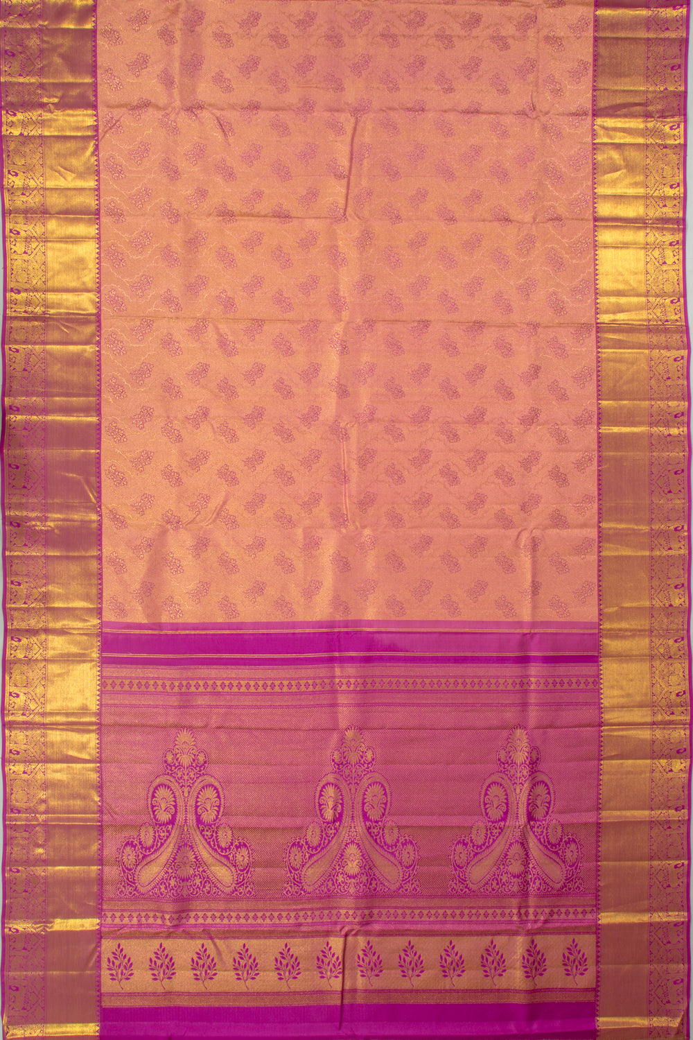 Taranga Kanchi Silk Tissue Brocade Pink Saree