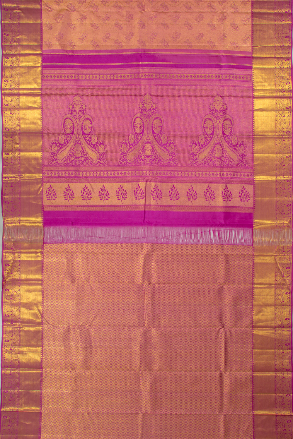 Taranga Kanchi Silk Tissue Brocade Pink Saree