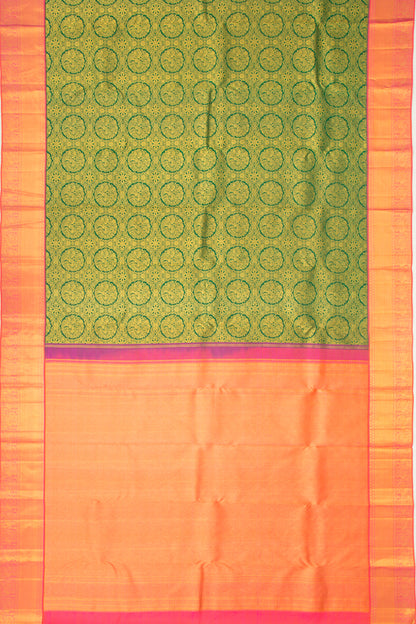 Kanchipuram Silk Brocade Green Saree
