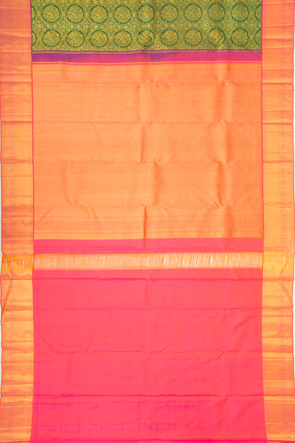 Kanchipuram Silk Brocade Green Saree