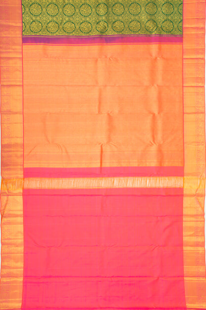 Kanchipuram Silk Brocade Green Saree