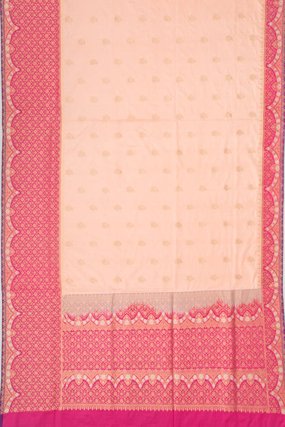 Banarasi Silk Butta Peach Saree